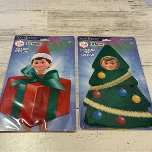 Elf on the Shelf Elf Mates Costumes Present & Christmas Tree NEW